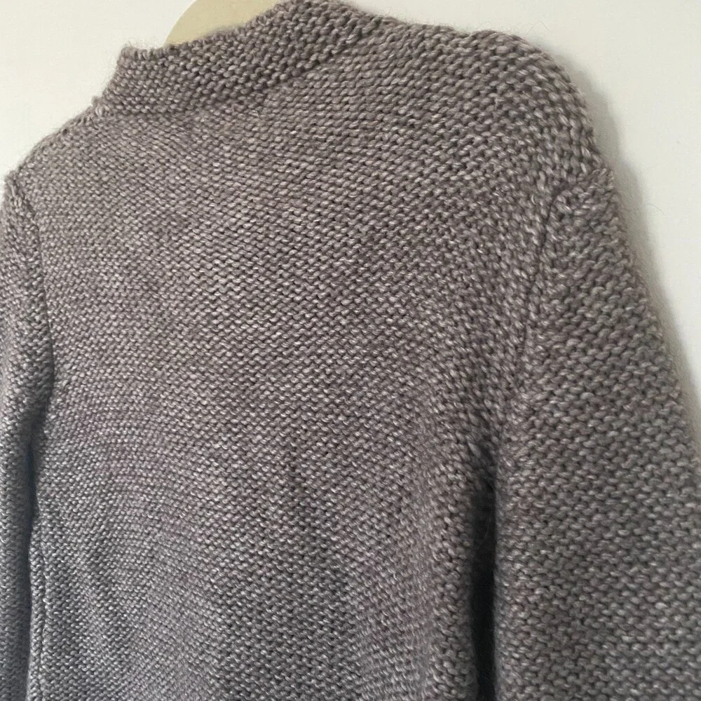 Anthropologie Elsamanda Sweater Brown Long Sleeve Knit Cardigan Sz M - Picture 8 of 12